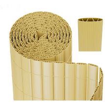 Wolketon Pvc Sichtschutzmatte Balkon – Stabiler Wind- & Sichtschutz Für Garten, Terrasse & Zaun Bambus 120x600cm