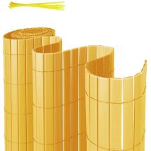 Wolketon Pvc Sichtschutzmatte Balkon – Stabiler Wind- & Sichtschutz Für Garten, Terrasse & Zaun Bambus 180x800cm