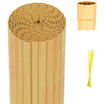 Wolketon - swanew pvc Sichtschutzzaun Sichtschutzmatte Gartenzaun Sichtschutz Windschutz für Balkon &Terrasse, Bambus 80x400cm
