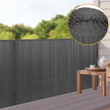 Wolketon - TolleTour pvc Sichtschutzzaun Sichtschutzmatte Gartenzaun Sichtschutz Windschutz für Balkon &Terrasse, Grau 120x300cm