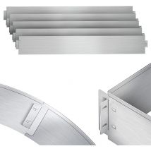 Wolketon Rasenkante Metall 100 X 15 Cm 30m Beeteinfassung Mähkante Verzinkt Wegbegrenzung Beetumrandung Palisade Silber