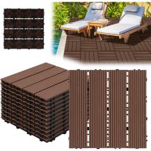 Wolketon Terrassenfliesen 7m² Holzfliesen 30x30 Cm 77 Stück Braun Für Terrasse Balkon Terrassenfliesen Holz Fliesen Mit Klicksystem