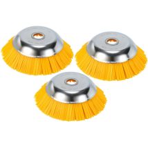 Wolketon Unkrautbürste 3er Nylon 25,4x200mm Freischneideraufsatz 8 Zoll Für Stihl Motorsense Freischneider