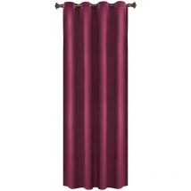 Woltu - 1PC Rideau Occultant avec œillets Rideaux en Velours de Tombé Lourd de Fenêtre Thermique, Bordeaux, 140x270 cm