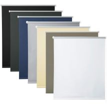 1x Store Enrouleur occultant, Isolant Thermique avec revêtement sans perçage, 90x160cm Blanc, TR5700ws06 - Woltu