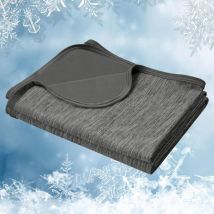 Couverture d'Été, 100x120cm, Couverture Rafraîchissante Fibre Arc-Chill Double Face Couverture de Refroidissement, Gris - Woltu