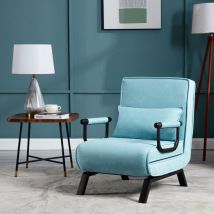 Woltu - 3 in 1 Relaxsessel, Schlafsessel mit Bettfunktion, klappbares Schlafsofa mit verstellbarer Rückenlehne, abnehmbarem Kissen, Sofabett,