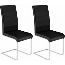 Woltu - 2X Sillas de Comedor Silla Ergonómica para Oficina y Casa Silla en Forma de c con Respaldo Alto Silla de Cocina Moderna y Chic Piel Sintética