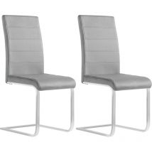 Woltu - 2X Sillas de Comedor Silla Ergonómica para Oficina y Casa Silla en Forma de c con Respaldo Alto Silla de Cocina Moderna y Chic Terciopelo