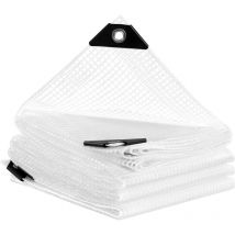Bâche de Protection Imperméable 3x4 m, Bâche Transparente en 140g/m² pe, Bâche Étanche Indéchirable Anti-UV - Woltu