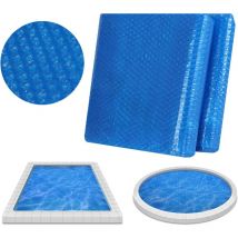 Bâche Piscine en pe, Bâche à Bulle Piscine Rond Ø549cm, Bâche de Protection Piscine, Couverture de Piscine, Bleu - Woltu