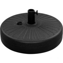 WOLTU Base de paraguas redonda rellenable 22 L 22 kg para postes Ø 38-48 mm, negro