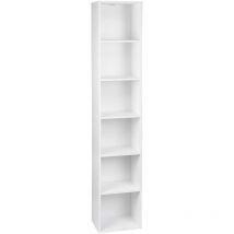 Bookcases Book Shelf Cube Storage Units Wood Storage Shelves for Bedroom White 158.5 cm - White - Woltu