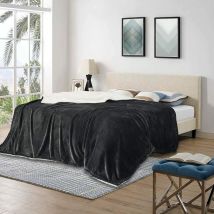 Couverture Chaude, Couverture de la Chambre en Peluche, Couverture de canapé, 150x200cm, Anthracite - Woltu