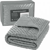 WOLTU Couverture Lestée 90x120 cm, Poids 2, 3 kg, pour Enfants, Couverture Thérapeutique pour Enfants, Double Face, Couverture de Relaxation, Gris