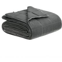 Couverture pondérée Gris Woltu 200x230cm, Couverture lestée Anti-Stress en Microfibre pour Adulte, Poids 9kg