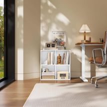 Woltu - Estantería para Libros con 4 Compartimentos Abiertos Mueble para Exposición y Decoración Estanteria Blanca de Cubos para Oficina Estudio