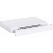 Estantes para Pared Blanco con Cajon Estanterías Suspendida para Libros Fotos Balda Flotante Colgante para Salon Baño Cocina y Dormitorio - Woltu