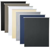 Woltu - Estor Enrollable Opaco Térmico Puerta Ventana Aislante Sin Agujeros Negro Carbón 75x130 cm