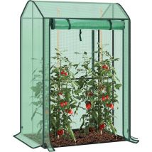Garden Greenhouse Outdoor Grow House w/ Eyelets, Green - Woltu