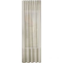 1er Gardinen Leinenoptik Vorhänge Halbtransparent Gardine mit Kräuselband für Schlafzimmer Wohnzimmer 135x175 cm Sand - Sand - Woltu
