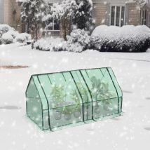 Woltu - Greenhouse Plants Foil Tomato Vegetable House w/ 2 Windows 180x90x90cm Green
