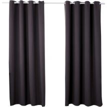 Woltu - Lot de 2 Rideaux occultant à Oeillets, Rideau Isolant intérieur 135x245cm, Anthracite VH5877an-2