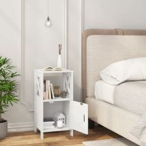 Woltu - 1x Nachttisch, Nachtschrank Beistelltisch Sofatisch mit Ablage, Schlafzimmer, Wohnzimmer, 30x60x30 cm