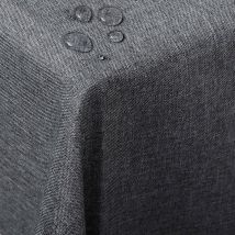 Woltu - Nappe de Table Aspect Lin, Décoration de Table Imperméable, 90 x 90 cm, Gris