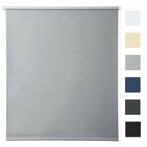 WOLTU Plain Coloured Thermal Blackout Roller blinds Grey 120 x 160 cm