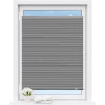 Plissettata Solo con Ventose, Tenda Pieghevole Opaca,Grigio 85x130 cm - Woltu