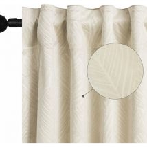 Rideau de Fenêtre Occultant, Effet Velours, 135 x 245 cm, Rideau Opaque avec Bande Frontale, Tenture Isolante et Thermique pour Salon, Chambre,