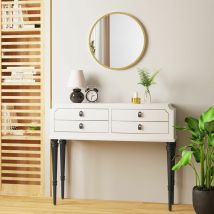 Specchio da Parete Rotondo Ø60 cm. Specchio Rotondo Dorato con Cornice in Metallo. Specchiera da Bagno. Specchio per Trucco. Specchio Decorativo da