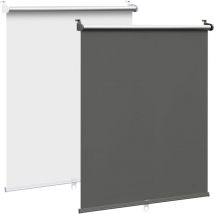 Store Enrouleur Occultant, 100x150cm, Store sans Perçage, Store Opaque Rideau Thermique à Enrouler, Anthracite sans Fil - Woltu