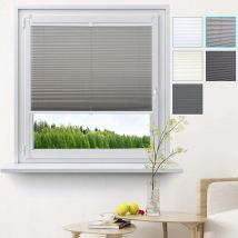 Store plissé sans perçage pour fenêtre ou Porte, 45x130cm, Gris - Woltu