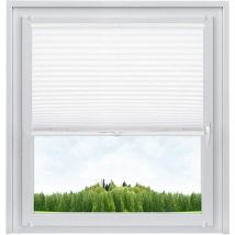 Store plissé WOLTU, sans perçage pour fenêtre ou Porte, 60x100cm, Blanc