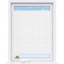 Store Plissé sans Perçage, 50x120 cm, Store Occlutant avec Ventouses sous Vide, Blanc - Woltu