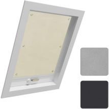 WOLTU Store pour Fenêtre de Toit, Rideau Occultant avec Ventouses, sans Perçage Protection Solaire, Beige, 48x93cm