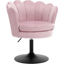 Taburete Silla de Maquillaje Silla con Asiento en Forma de Flor Dormitorio, Rosa - Woltu