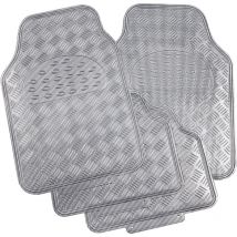 Tapis de Sol Universel pour Voiture, Tapis de Voiture Look Aspect en Aluminium, Anthracite - Woltu