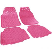 Tapis de Sol Universel pour Voiture, Tapis de Voiture Look Aspect en Aluminium, Rose - Woltu