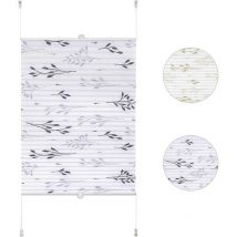 Tenda a Rullo Plissettata Oscurante Tessuto per Finestra Porte Senz 75 x 130 cm - Woltu