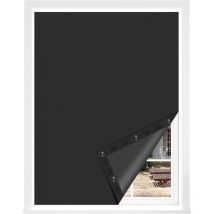 Tende Cieche con Ventosa Isolante Termico per Riflettore con Chiusure a Strappo Tenda Portatile Regolabile 130x100 cm, Nero - Woltu
