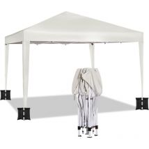 Woltu - Tonnelle de Jardin 3x3m avec 4 Sacs de Sable Tente Pliante Auvent Pliable, Imperméable Protection du Soleil uv 50+ avec Sac de Transport