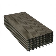 Woltu - wpc Dalle de sol Revêtement Carrelage 30x60cm, pour jardin terrasse, Café 12 pièce/2 m², GTF005co-2