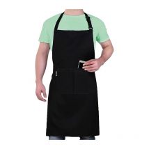 Linghhang - Women's Kitchen Apron, Waterproof with 2 Pockets, Adjustable Men's Kitchen Apron with Long Straps, Professional Aprons for Men and Women,
