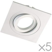 wonderlamp Clasic W-E0 Faretto da Incasso Quadrato, Bianco, 5 UNIDADES, 5 unità