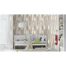 Rasch - Wallpaper Rustic Wooden Planks 203714 Brown Wall Paper 203714