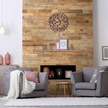 Wooden Wall Design - Wood Wallcovering Natural Wood Decorative Wood Panel Wooden Wall Cladding 1m²