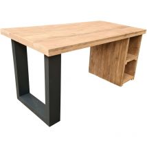 Wood4you - Bureau - San Diego - bois d'échafaudage 160Lx50Dx75H cm anthracite